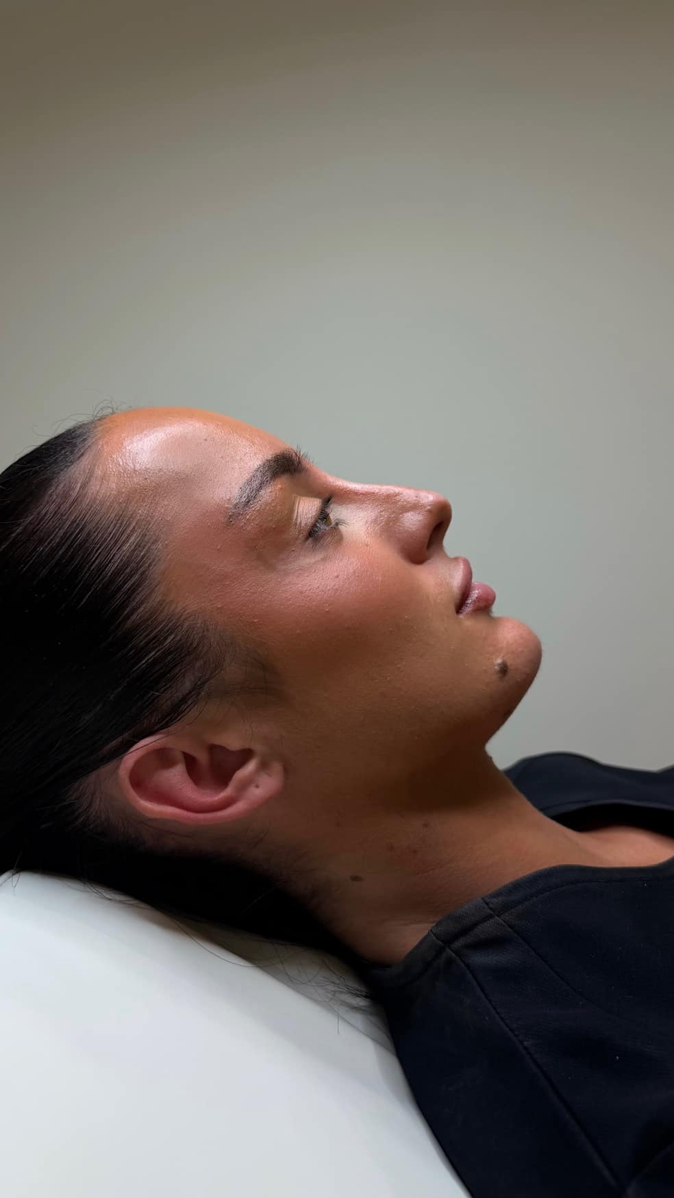 A client with a healthy, refreshed complexion